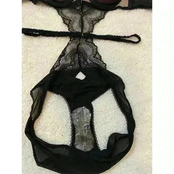 NWT ADORE ME BLACK LACE LINGERIE SIZE L - Picture 6 of 7